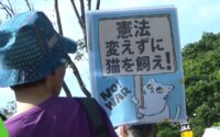 4・19 国会前:まるで憲法の文化祭、工夫をこらしたプラカードや表現